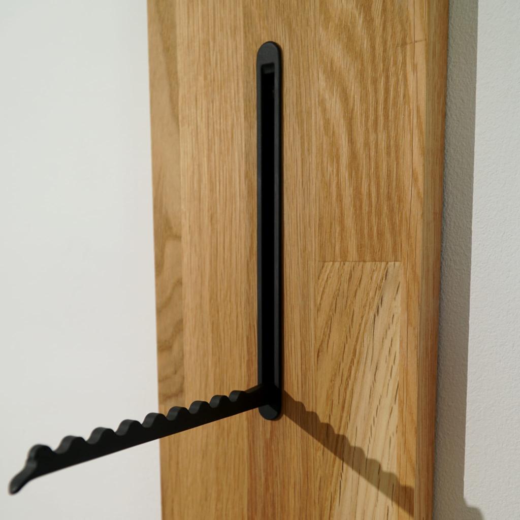 Slim oak wooden clothes hanger