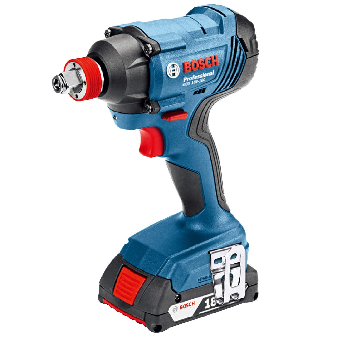 

Bosch Professional 18V Cordless Impact Driver with Wrench and Carrying Case (2.0Ah Battery, Charger, Included) GDX18V-180 синий