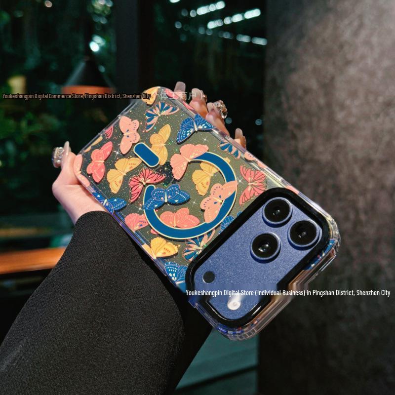 

Premium Magnetic Full-Screen Color Butterfly Case for iPhone 17/16/15/14/13 17 Air