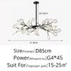 Nordic G4 Led Chandelier Lighting Modern Branch Pendant Light Living Room Gold / Black Art Decor Indoor Lighting(bulb NOT Included)
