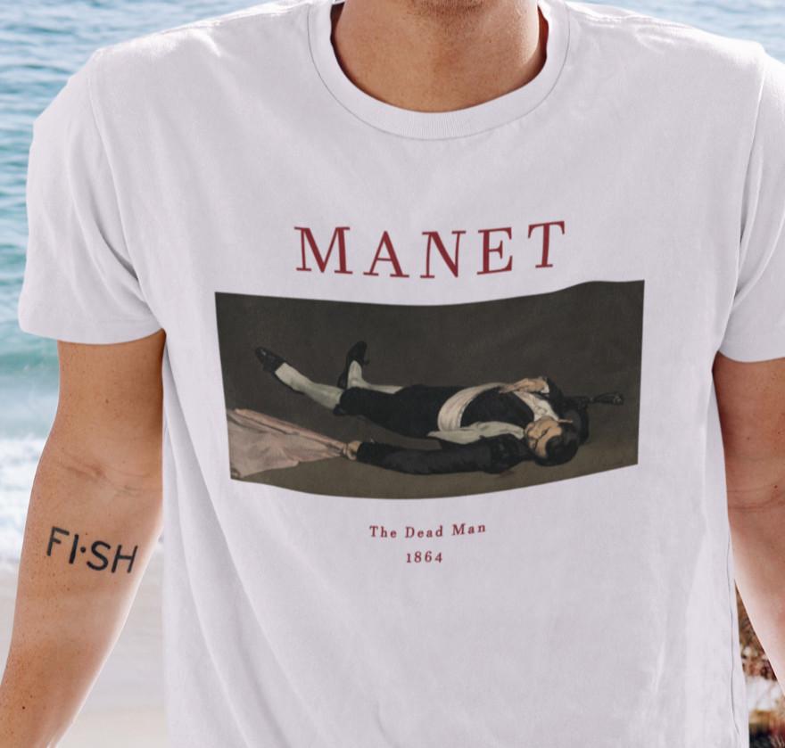The Dead Man T shirt | Manet | Art T shrit | Art Painting Unisex Premium Cotton Unisex T-Shirt L