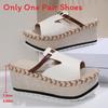 Summer Sole Slip On Sandals For Women With Pu Upper Nonslip Rubber Sole