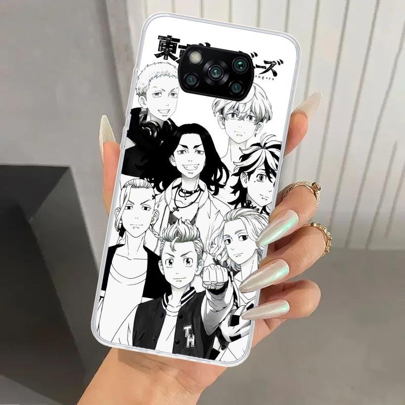 

Черный Аниме Чехол Tokyo Aevengers для Xiaomi Poco X5 X6 X7 Pro F7 Ultra M7 Redmi 15 15C 13 13C 12 12C 10 10A 10C 9 9A 9C 9T Redmi 15 5G