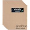 Eduway 16X20 Inch Mdf Board Wood Sheet For Mandala , Lippan, Resin Art & Craft, 4Mm Thick, Pack Of 6 - Premium Cardboard