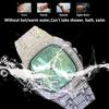 Luxury Diamond Watch for Men Hip Hop Style Bling Iced Out Wristwatch Fashion Square Steel Waterproof Clock