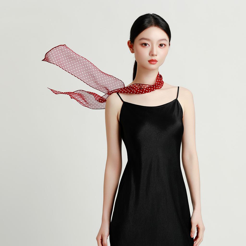 Exquisite and versatile silk ribbon: 100% mulberry silk, noble temperament, versatile scarf, silk scarf for women