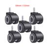 5 Pcs 2-inch 10mm/11mm Tpr Mute Double Caster Furniture Circlip Pulley Office Chair Universal Wheel Source Factory