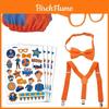 Be Like Blippi Dress Up Costume With Adjustable Bright Orange Suspenders And Hat