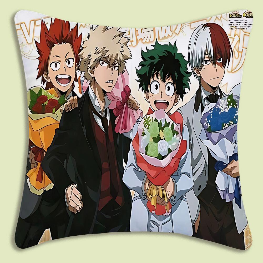 Anime Hunter x Hunter Pillow Covers Cartoon Sofa Decorative Home Doublesided Printing Short Plush Cute Cushion Cover
