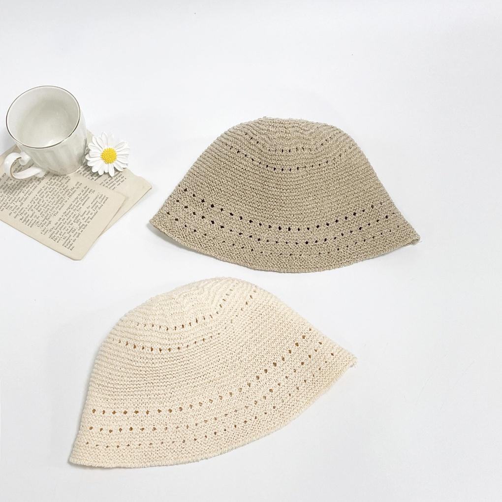 Women's Daily Point Hat Pastel Knit Bucket Hat