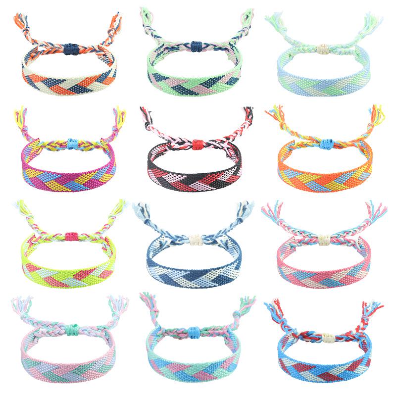 Bohemian Ethnic Style Woven Cotton Linen Friendship Bracelet