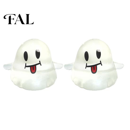 Office Desk Stress Relievers Halloween Spooky Ghost Squeeze Toy, Glitter Relief Portable Fidget Toy Tongue-out Sensory for Home School Cartoon Toys