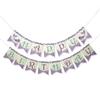Happy Birthday Flag Summer Theme Party Arrangement Banner Latte Customization