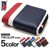 Daylight DL-1022 Men's and Women's Bifold Tricolor Zip-Around Wallet, BlackCamel
