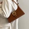 Brown Retro Underarm Bag Women'S Autumn Winter Velvet Luxury Single Shoulder Bags New Fashion Versatile Handbags Trend