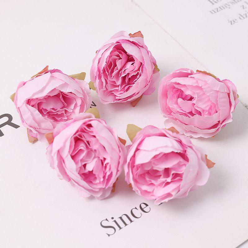 3/5/10Pcs High Quality Silk Artificial Rose Flower Head Artificial Flower Home Room Wedding Decoration DIY Garland Craft Flower