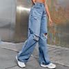 Damenhose Große Größe Stretch Jeans Lose Halbelastische Hose