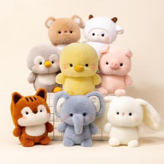 Elephant Plush Toy Soft Stuffed Animal Joyful Chicken Pig Fox Lamb