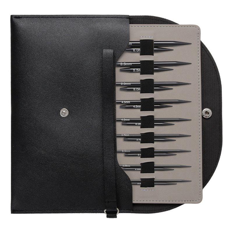 ABKS Verwisselbare Rondbreinaalden Set - 9 Paren (5+8 Cm) Met Accessoires, Ideaal Voor Reizen