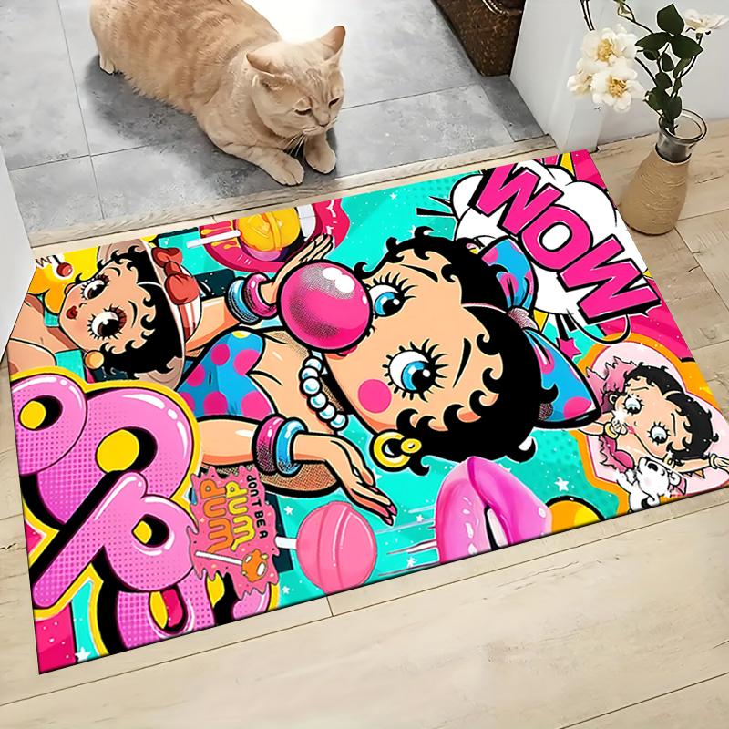 1Pc Betty Boop Dress Carpet Rug Customizable Soft Washable Antislip Home Living Room Sofa Mats Personalized Rug 09176