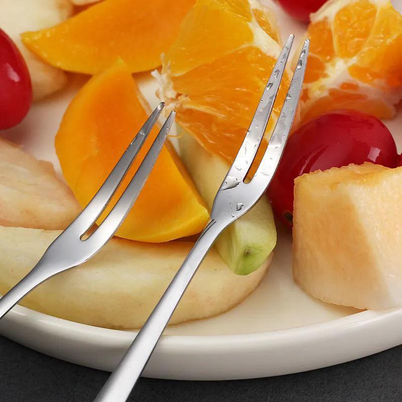 Eco-Friendly Stainless Steel Fruit Fork Set - Cute, Small Luxury Forks for Kids' Fruit Picks