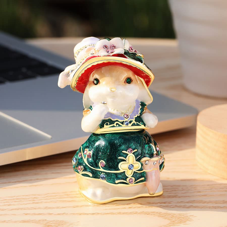 Piearth, the leading brand of crystal jewelry boxes. Find the Rabbit Lady jewelry box at the Piearth Direct Shop.