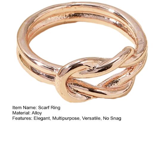 Scarf Ring Clip Women T-shirt Tie Clip Love Knot Scarf Holder Slide Clip for Shirts Silk Scarves Neckerchiefs Fashion Accessory