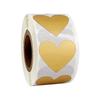 300 Sheets/roll of Heart-shaped Scratch Labels Rose Gold Kawaii School Stickers Thank You Cards for Package Stationery DIY