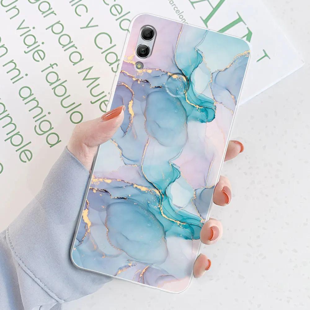 For Huawei Honor 8X Case Honor 8X Watercolor Marble Transparent Cases For Huawei Honor 8X Cover Honor8X Silicone Back Bumper