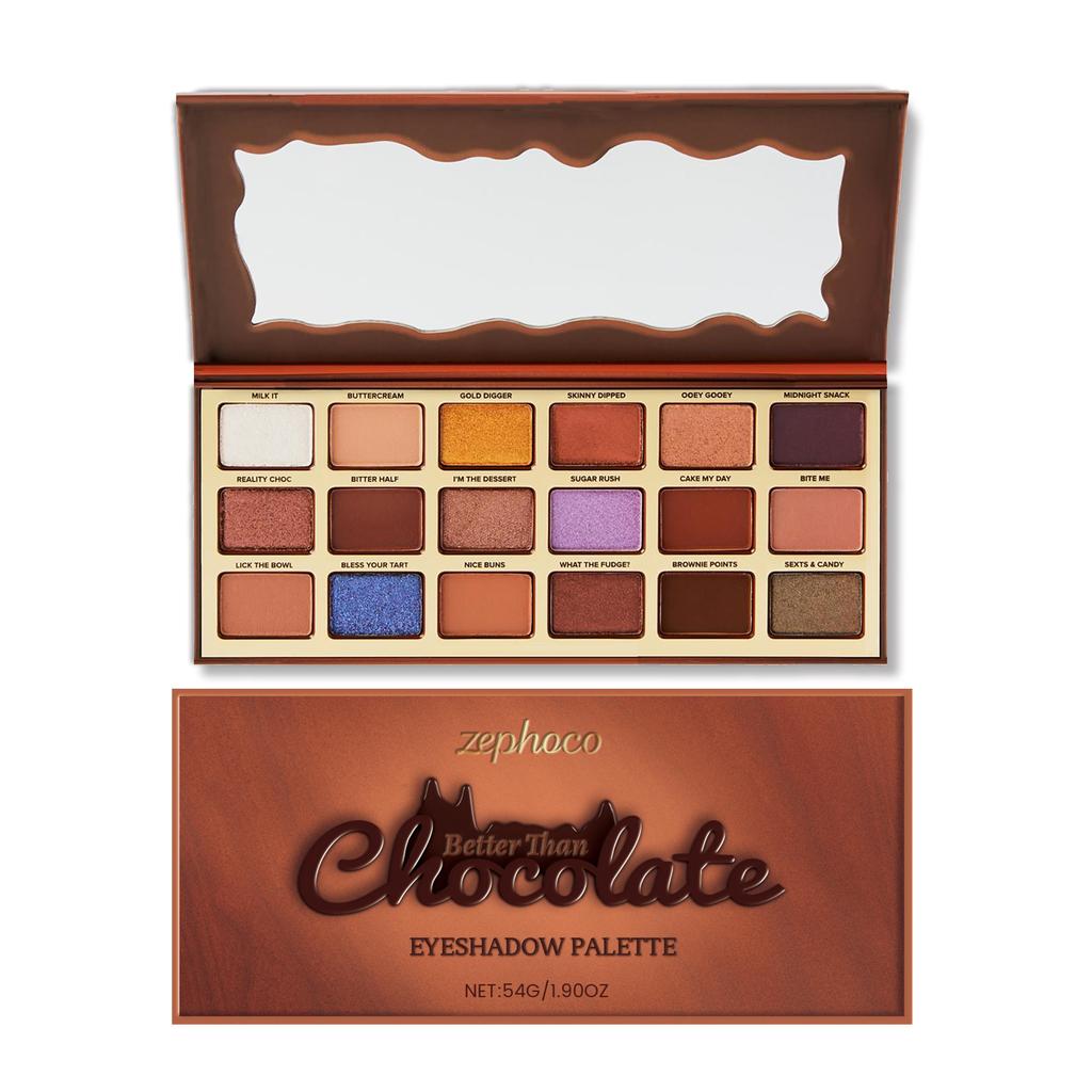 Chocolate Eyeshadow Palette Matte Shimmer Neutral Brown Tones Makeup Palette Highly Pigmented Daily Wear Makeup Cool Tones