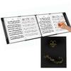 4-Sided Music File, 48 Pockets, Binder, Music File, Music Holder, Writable, Anti-Reflective, Black, A4 Size