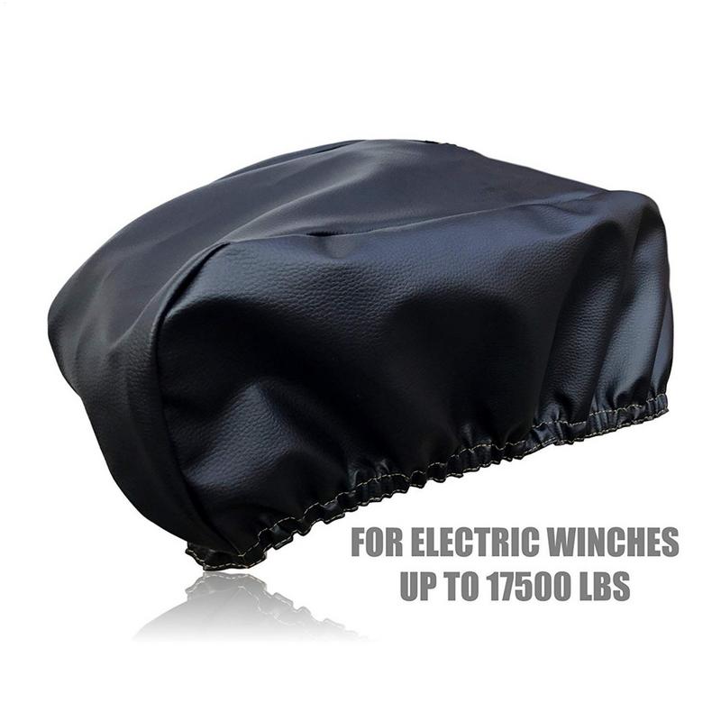 1PCS Durable Soft Waterproof Winch Dust Cover 3500lbs/17500lbs Car Electric Winch Protector Black Car Accessories