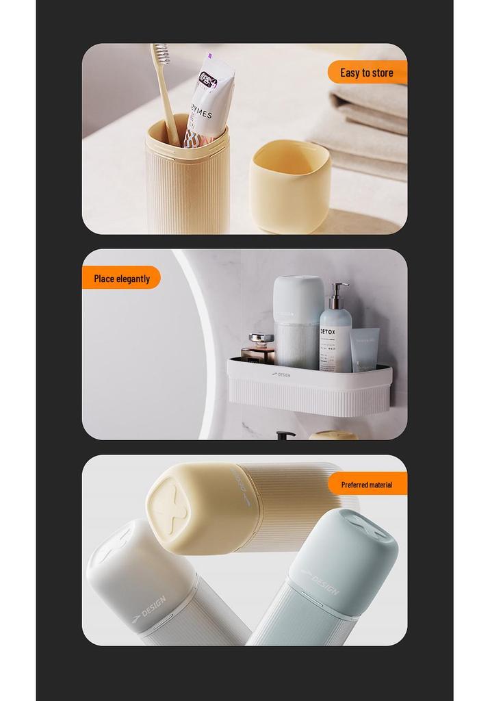3-in-1 Portable Travel Mouthwash & Toothbrush Holder Set for Kids