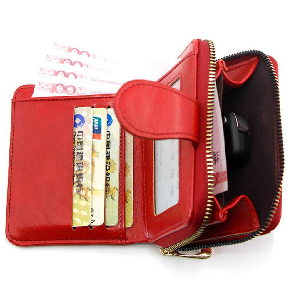 Damen Portemonnaie Pu Leder Reißverschluss Einfarbig Kurze Geldbörsen Für Frauen Luxus Designer Multi Karten 2 Faltbare Kartenhalter Carteras