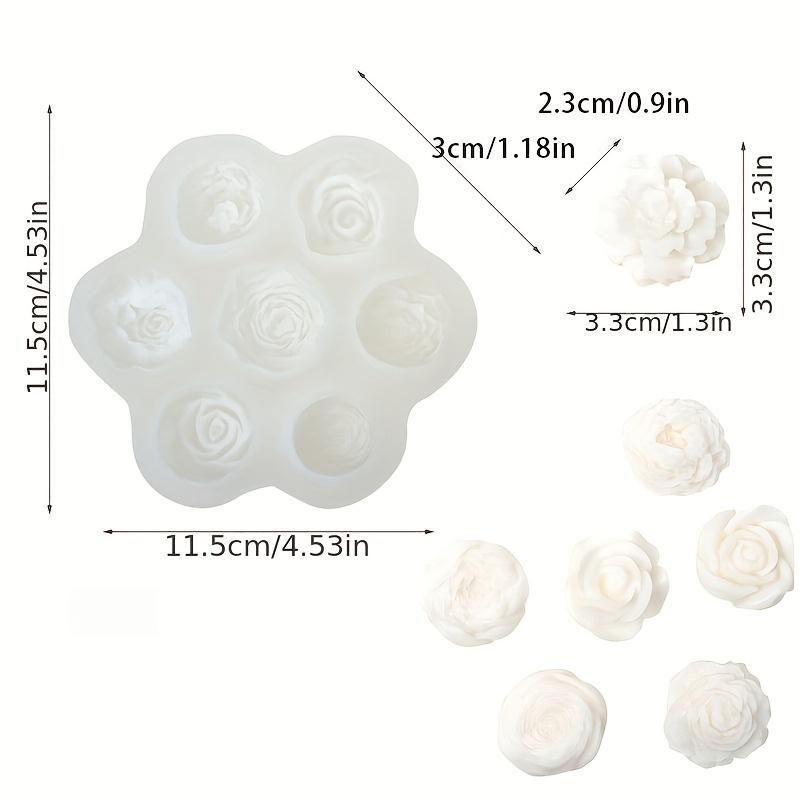 1pc Valentine's Day Porous Flower Shape Silicone Mold DIY Making Aromatherapy Gypsum Home Decoration Cake Decoration