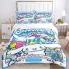 3pcs Cinnamoroll's Magical Birthday Adventure Print Bedding Set (1 Cover + 2 Pillowcases, Without Inserts),  Soft and Comfortable S007