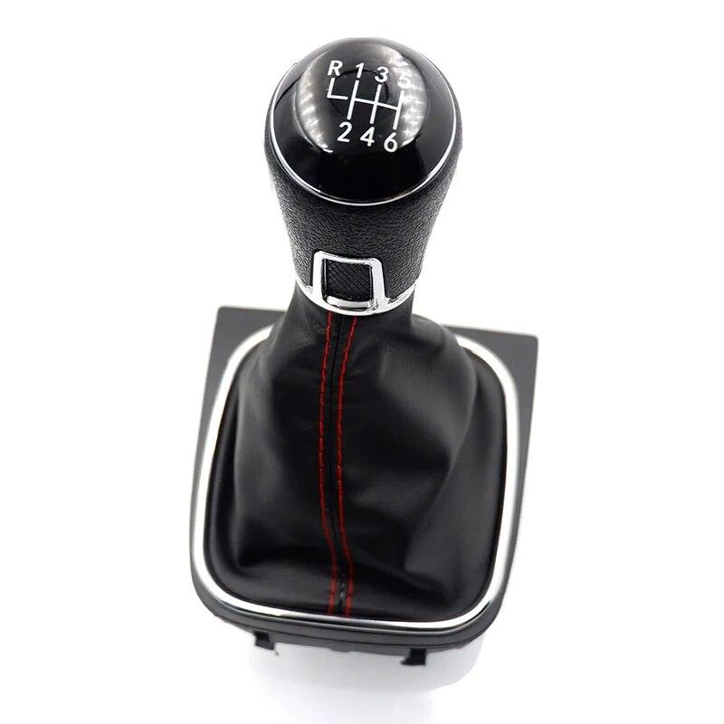 5 6 Speed Car Gear Stick Shift Knob Boot for VW Golf Rabbit Jetta MK5 MK6 2004 2005 2006 2007 2008 2009-2013 2014 Accessories