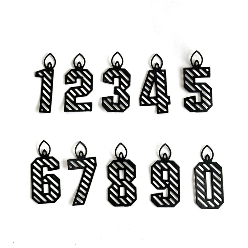0-9 Zahlen Stanzformen für Foto Scrapbooking Kartenherstellung Dekorationen Prägeschablonen Kohlenstoffstahl Stanzformen