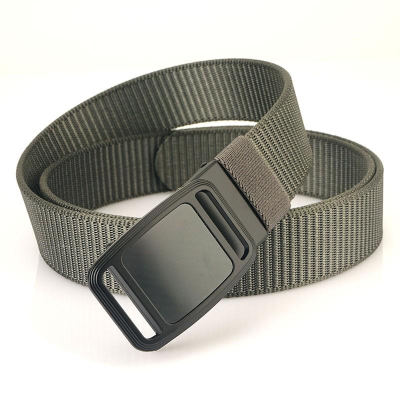 Automatic Alloy Button Head Outdoor Sports Nylon Men's Belt Casual Jeans