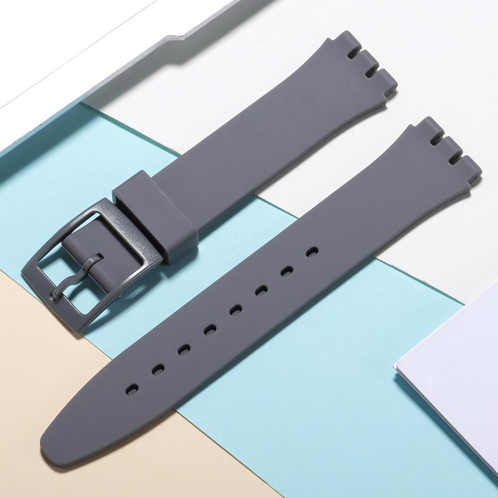 16mm 17mm 19mm 20mm Wasserdichtes Silikon-Uhrenarmband für Swatch Weiches Gummiarmband Buntes Armband Ersatz Uhrenzubehör