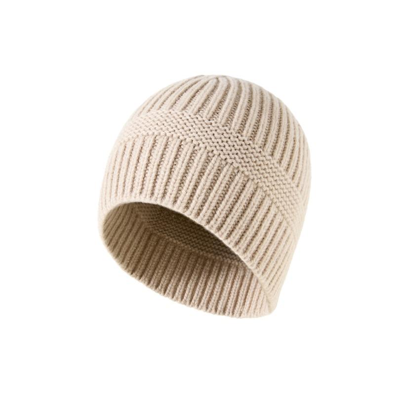 Autumn and Winter Knitted Hat Women's Big Head Circumference Warm Thickened Wool Hat Men's Outdoor Windproof Cold Hat