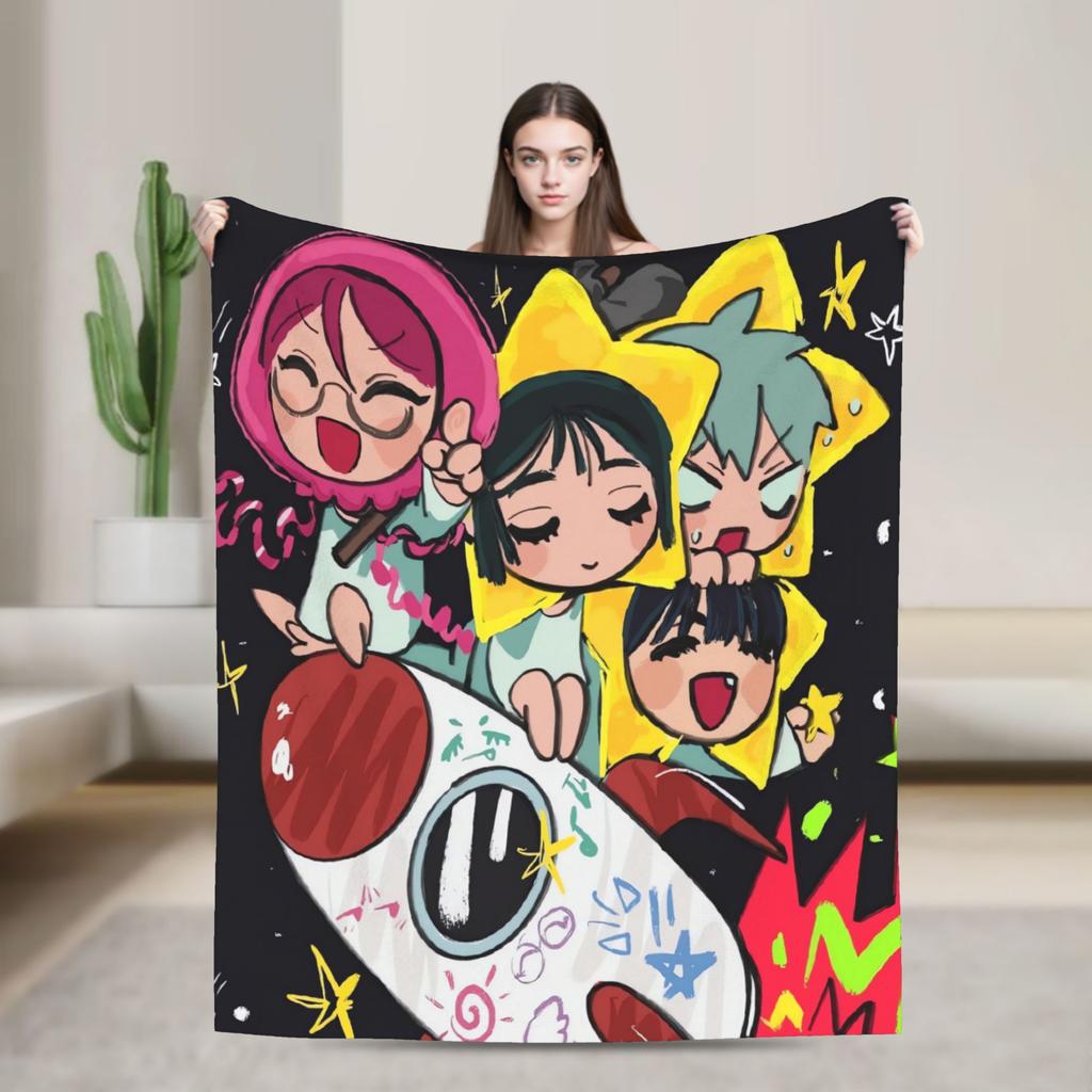 Super Soft Blanket Picnic Kawaii Chibi LUKA Hot Anime ALIEN STAGE Throw Blanket  Flannel Bedspread For Bedroom Sofa Bed Cover