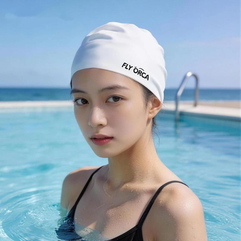 Gradient Silicone Swim Cap High Elasticity Waterproof Swimming Hat For Adults Pool Beach Water Sports