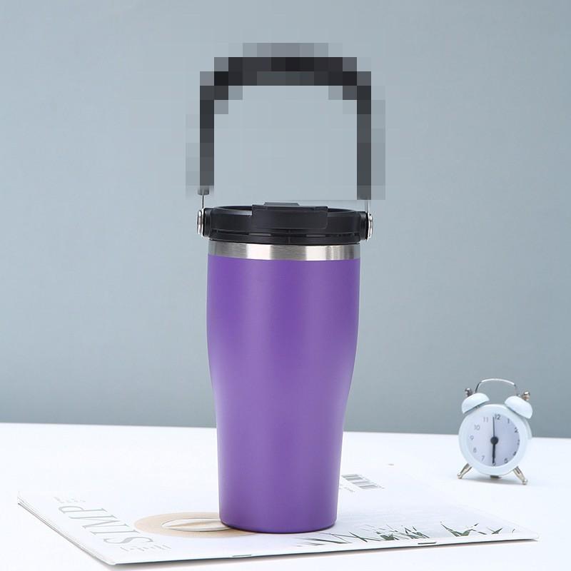 Stainless Steel Vacuum Insulated Travel Mug With Handle 20oz Double Wall Thermos Outdoor Sports Car Office