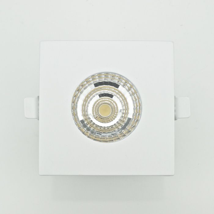 Spot LED Downlight 6W carré fixe étanche IP65