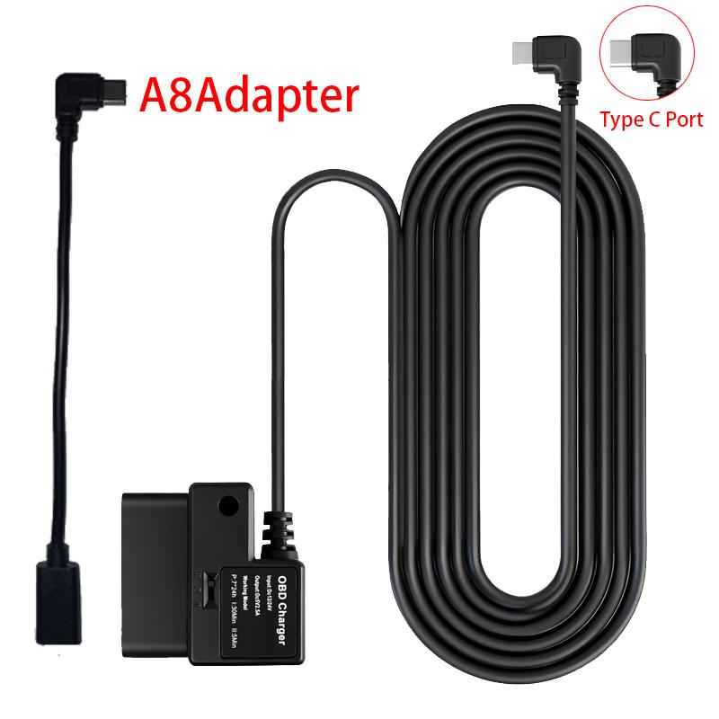 

Hardwire Kit OBD for Dash Cam with Type C Port Support Parking Mode 12V-24V to 5V Power Cable Low Voltage Protection