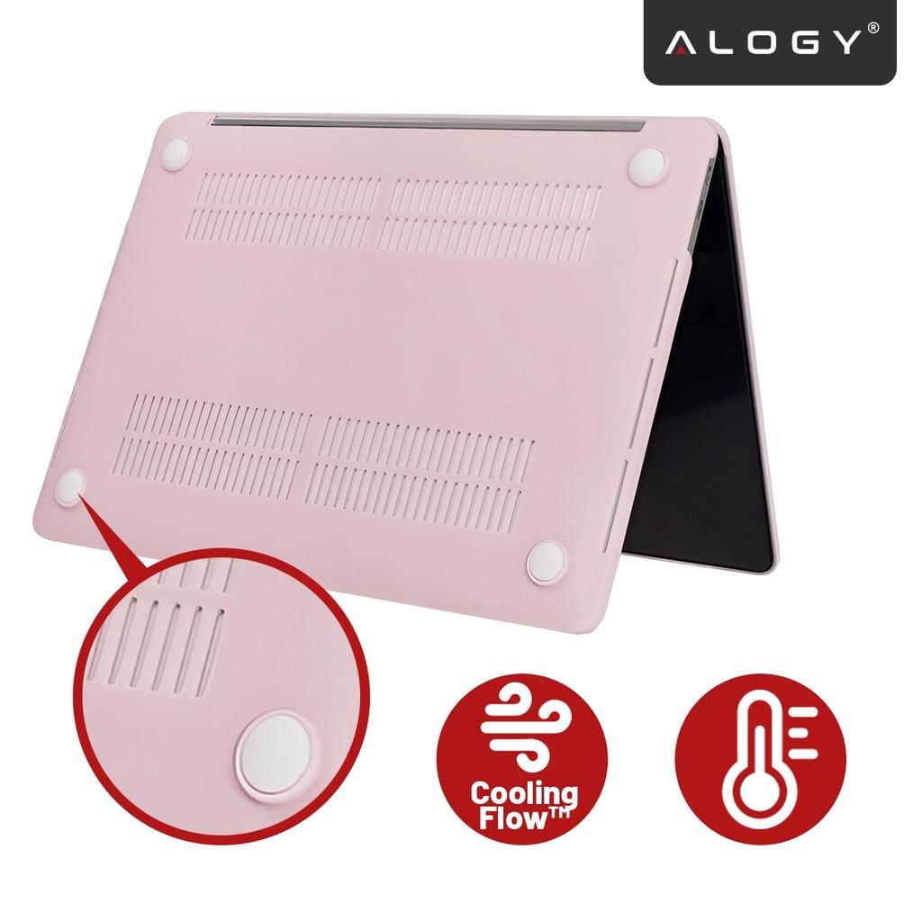 Case For Apple Macbook Pro 16 2021-2025 (M1/M2/M3/M4) - Flexible, Matte Protective Case, Lightweight and Resistant - Alogy Airguard™ Pink