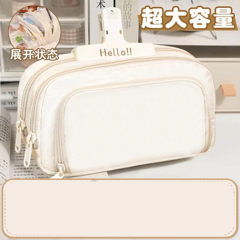 

Pencil case Cartoon high-value stationery peripheral POP MART joint canvas storage Pencil case