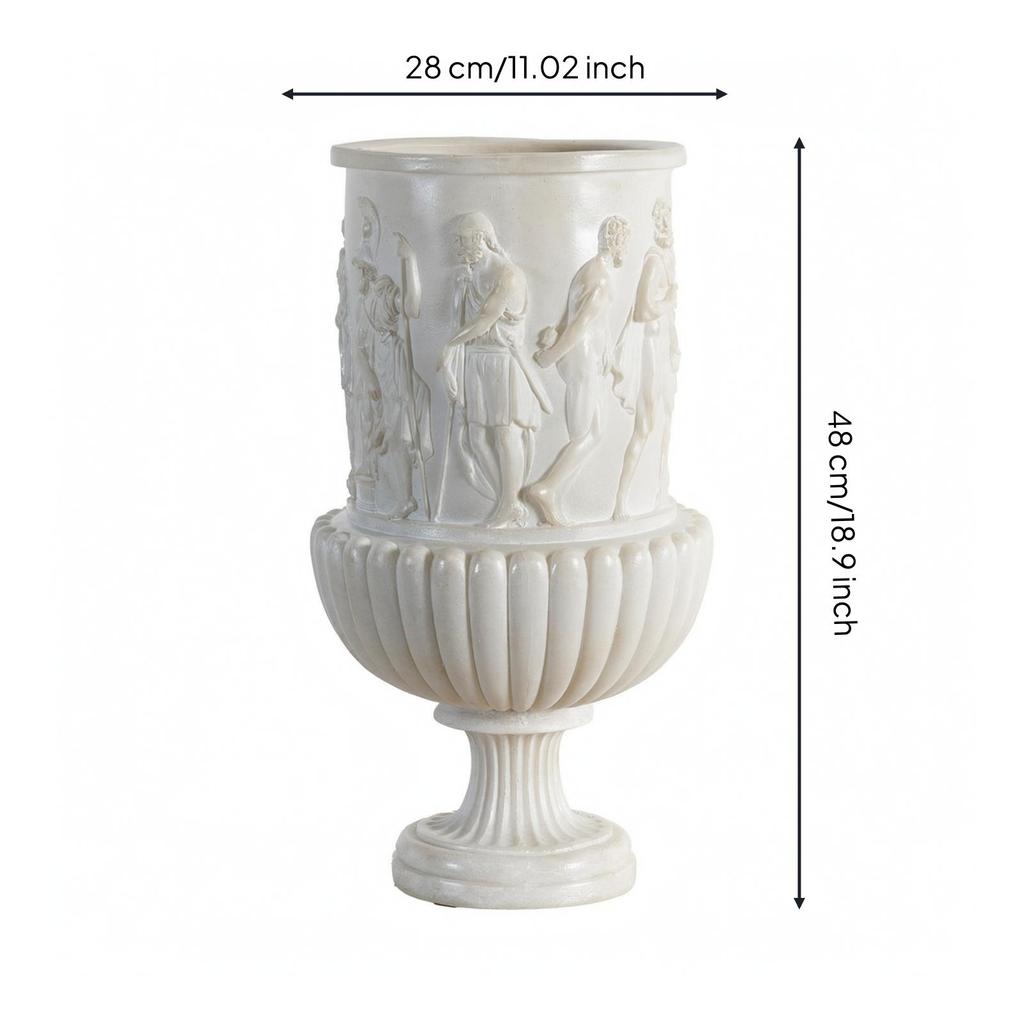 Decorative Vase Antique Style Sculptural Classical Urn for Home Decor