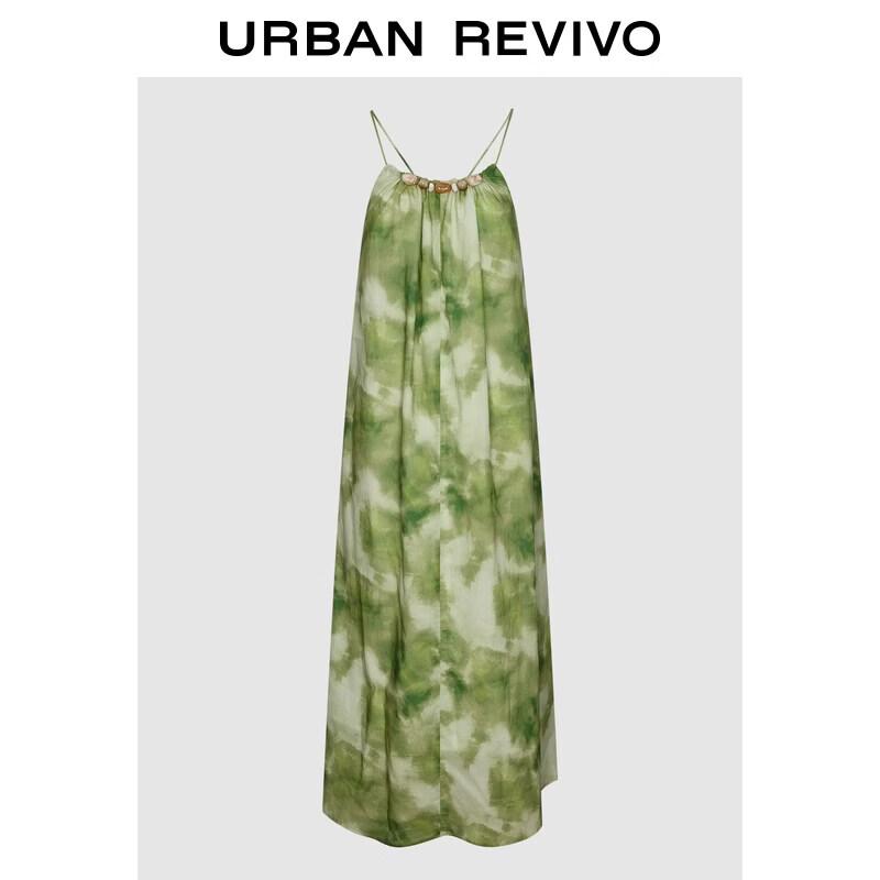 

UR 2026 Spring Printed Beaded Strap Maxi Dress M